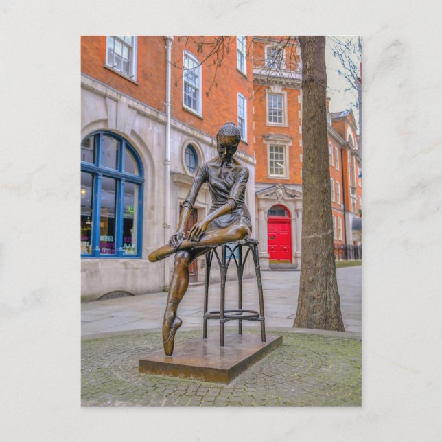 Ballerina Statue, Covent Garden London Postcard (Front)