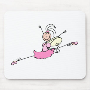 Ballerina Stick Figure One Mousepad