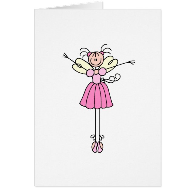 Ballerina Stick Figure Two Card (Front)