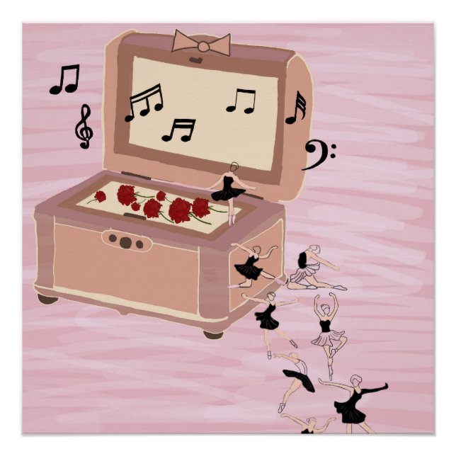 Ballerina Symphony in a Box - Ballerina Art Poster (Front)