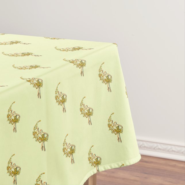 Ballerina Tablecloth Ballet Dancer Woman (In Situ)
