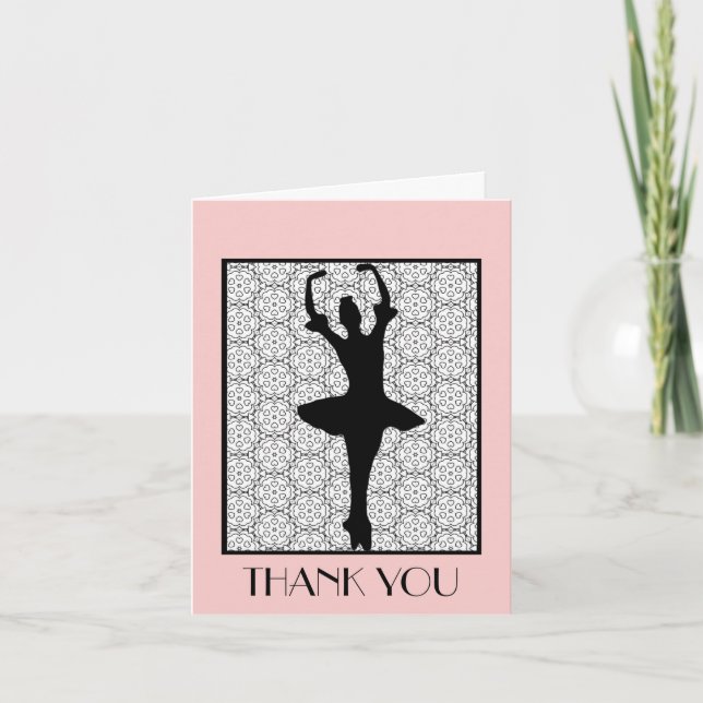 Ballerina - Teacher Appreciation Thank You Card (Front)