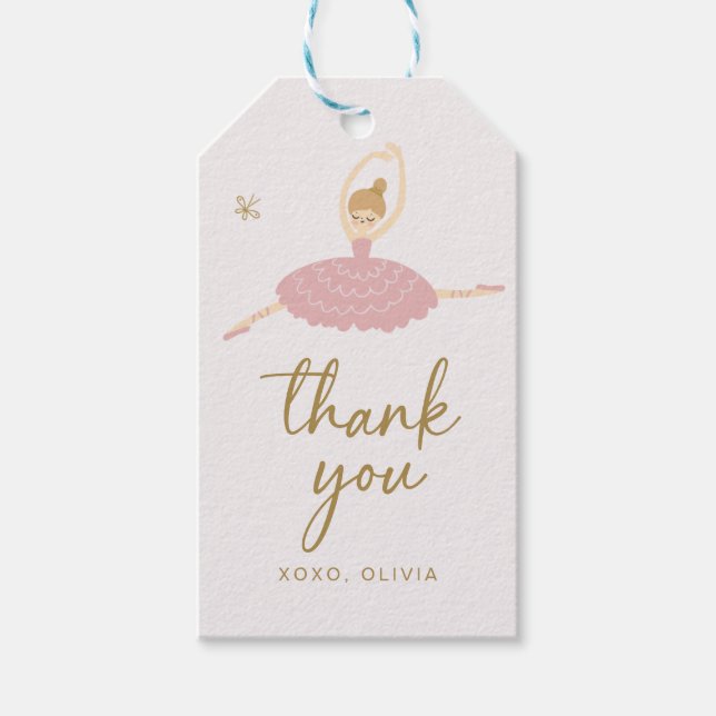 Ballerina Thank You Tag • Ballet Thank You Tag (Front)
