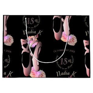 Ballerina Toe Shoes Custom Event Large Gift Bag
