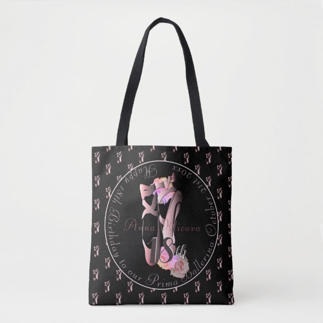 Ballerina Toe Shoes Medallion Your Event Tote Bag (Front)