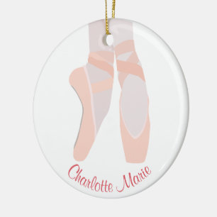 Ballerina Toe Shoes Personalised Ceramic Tree Decoration