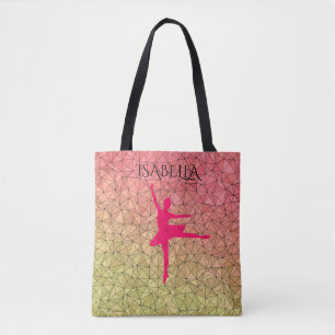 Ballerina tote bag with personalised name.