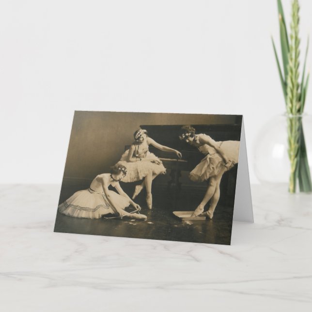 ballerina trio greeting card (Front)