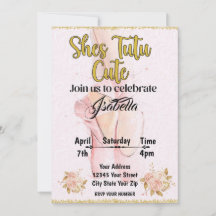 Ballerina Tutu birthday invitation
