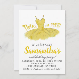 Ballerina TuTu Birthday Invitation