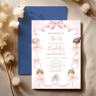 Ballerina Tutu Cute Pink Ballet Girl Birthday Invitation