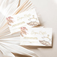 Ballerina Tutu Diaper Raffle Invitation Enclosure