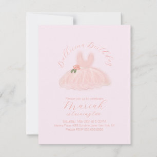 Ballerina Tutu Girl's Birthday Any Age Invitation