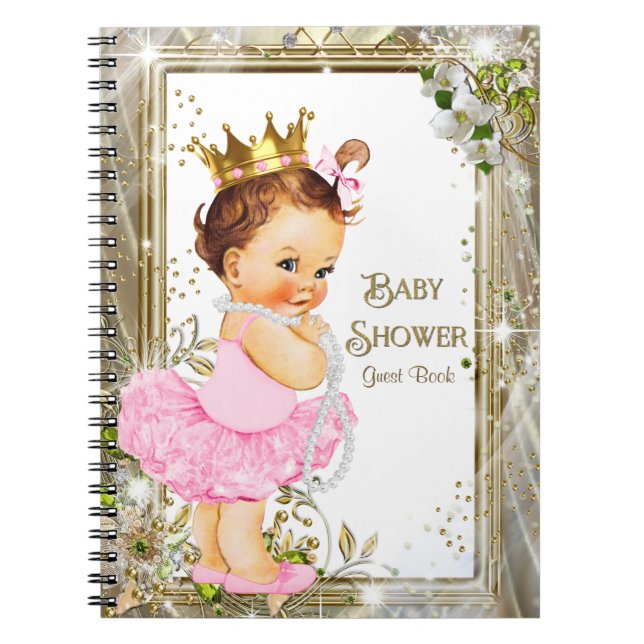 Ballerina Tutu Princess Baby Shower Guest Book (Front)