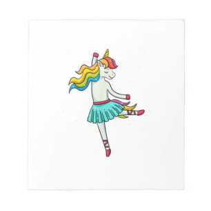 Ballerina Unicorn Dancing Ballet Dancer Tutu Dress Notepad