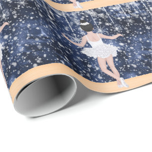 Ballerina Waltz of the Snowflakes Ballet Winter Wrapping Paper