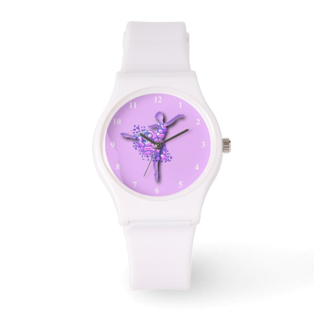 Ballerina Watch Ballet Dancer Girl - Purple (Front)