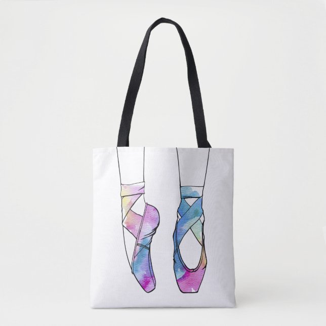 Ballerina Watercolor Ballet  Tote Bag (Front)