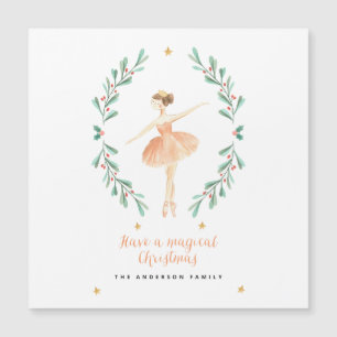 ballerina watercolor botanical cute Christmas
