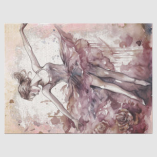 Ballerina Watercolor Decoupage Tissue Paper