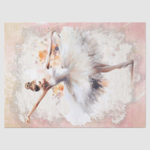 Ballerina Watercolor Decoupage Tissue Paper