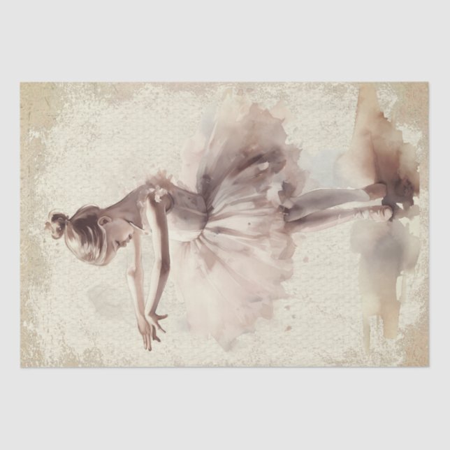 Ballerina Watercolor Tissue Paper (Front)