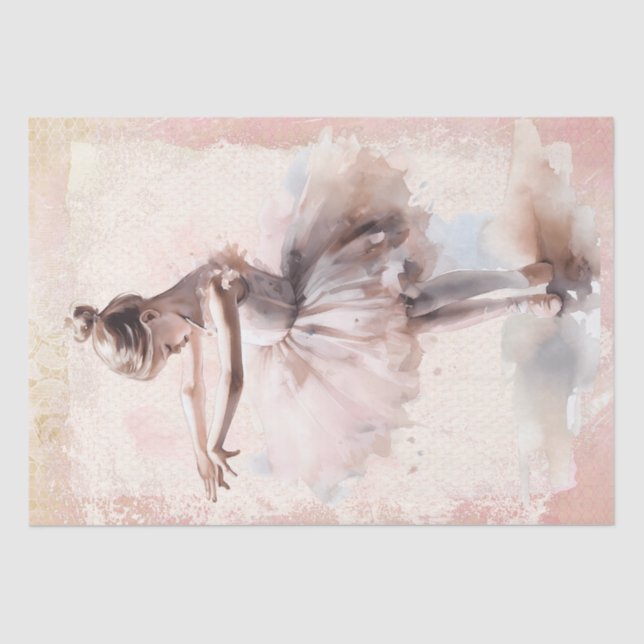 Ballerina Watercolor Tissue Paper (Front)