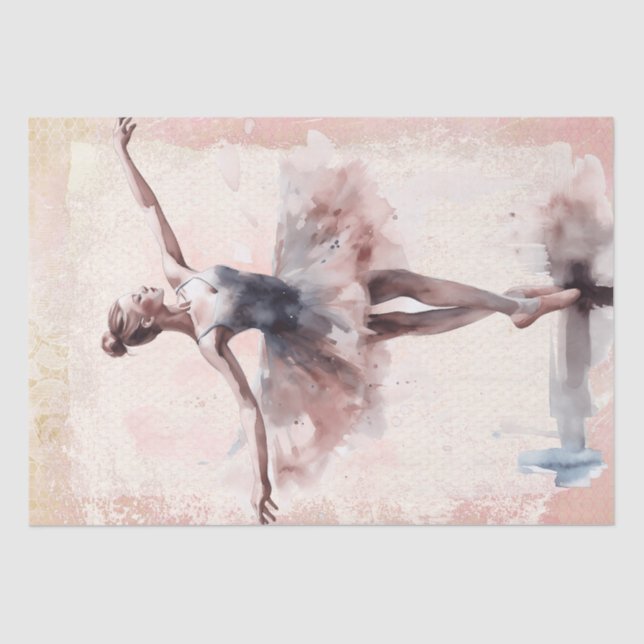 Ballerina Watercolor Tissue Paper (Front)