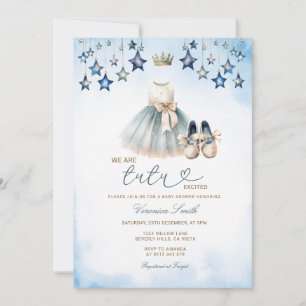 Ballerina We're Tutu Excited Girl Baby Shower Invitation