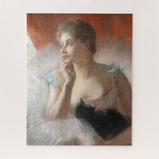 Ballerina with Black Cat Painting from Series Jigsaw Puzzle
