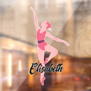 ballerina with name personalisation  window cling