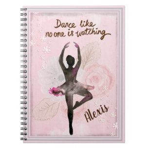 Ballerina with Quote Notebook