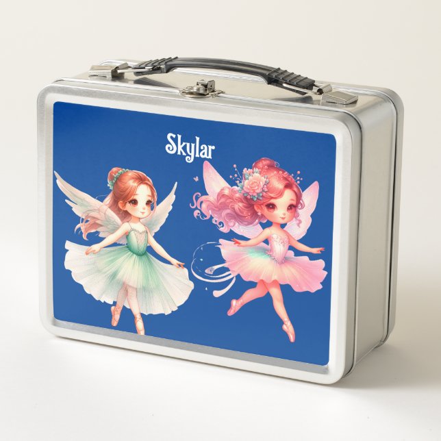 Ballerina with wings  metal lunch box (Front)