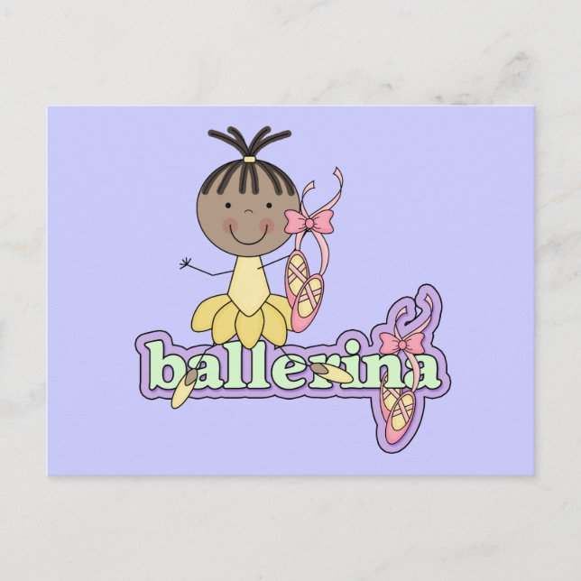 Ballerina - Yellow T-shirts and Gifts Postcard (Front)