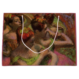 Ballerinas Adjusting Their Dresses (Edgar Degas) Large Gift Bag