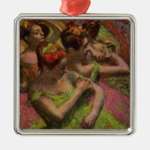Ballerinas Adjusting Their Dresses (Edgar Degas) Metal Tree Decoration