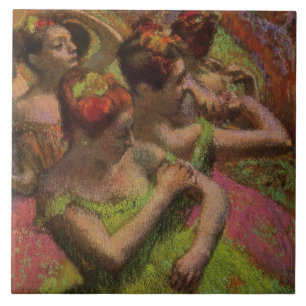 Ballerinas Adjusting Their Dresses (Edgar Degas) Tile