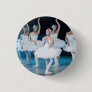 Ballerinas Ballet Dancer Dance Recital Dancers     3 Cm Round Badge