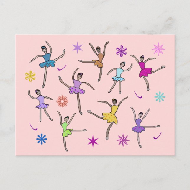 Ballerinas Dancing Postcards (Front)