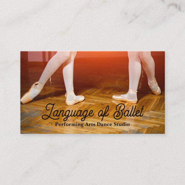 Ballerinas in Ballet Studio Business Card (Front)