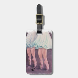 BALLERINAS IN BLUE PERSONALIZED LUGGAGE TAG