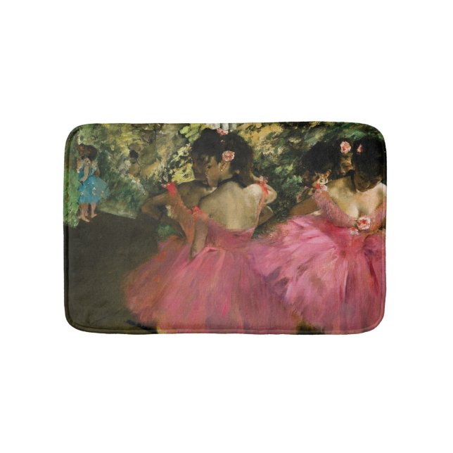 Ballerinas in Pink by Edgar Degas Bath Mat (Front)