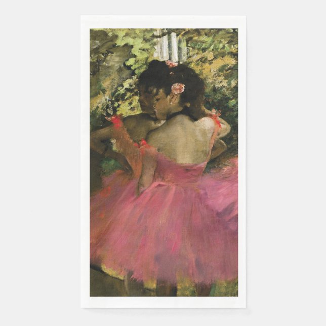 Ballerinas in Pink by Edgar Degas    Napkin (Front)
