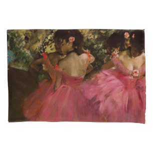 Ballerinas in Pink by Edgar Degas Pillowcase