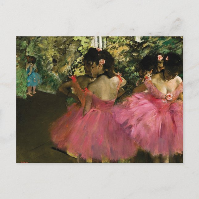 Ballerinas in Pink by Edgar Degas Postcard (Front)