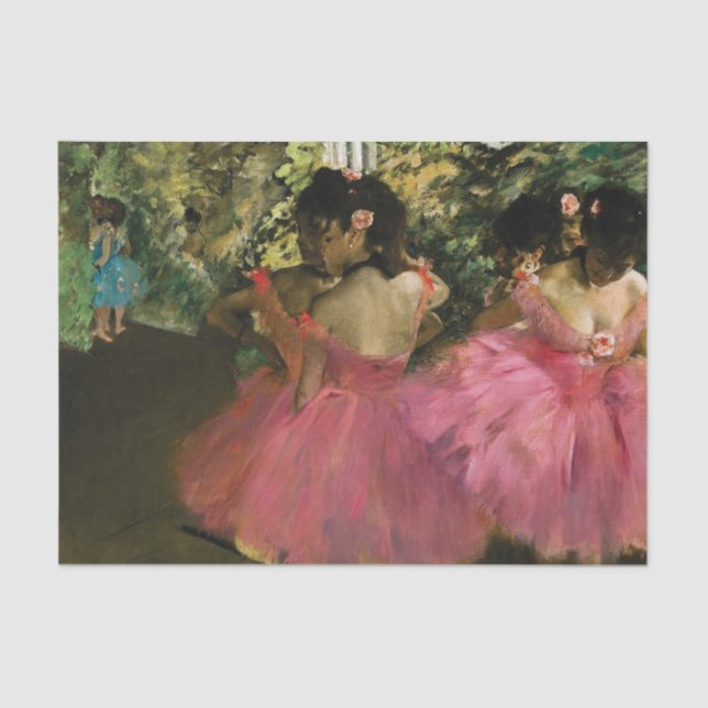 Ballerinas in Pink by Edgar Degas     Tissue Paper (Front)