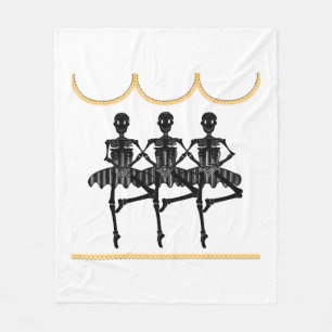 Ballerinas on Halloween Fleece Blanket