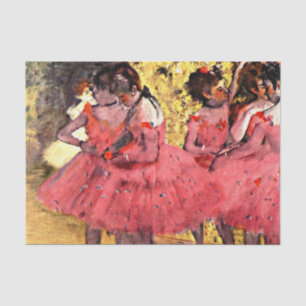 Ballerinas - Pink Dancers, art by Degas Tissue Paper