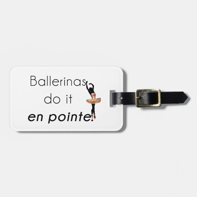 Ballerinas so it! luggage tag (Front Horizontal)