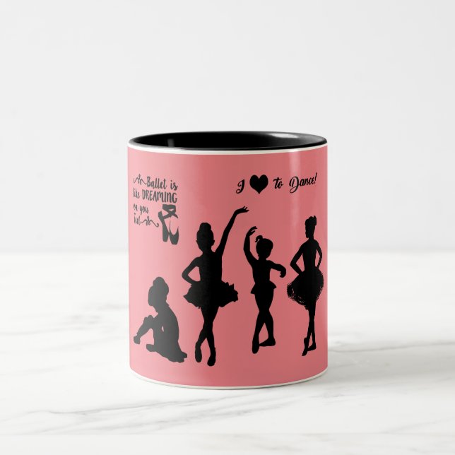 Ballerina's two toned coffee mug. Two-Tone coffee mug (Center)